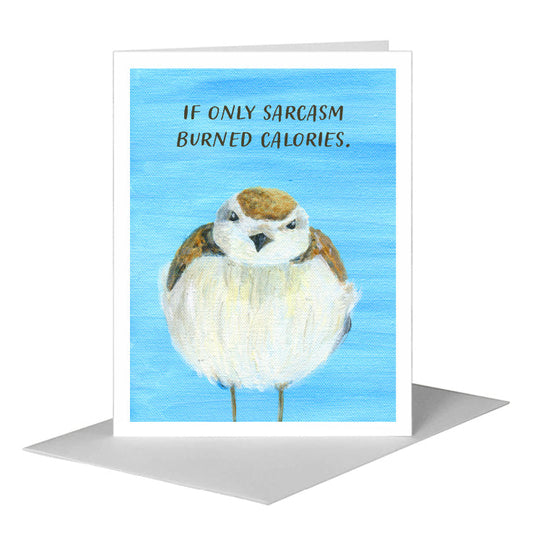 Round Fluff, Greeting Card (#8328M) A2 Card Front, www.printedcanvas.com