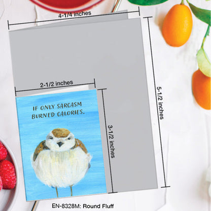 Round Fluff, Greeting Card (8328M), Enclosure, www.printedcanvas.com
