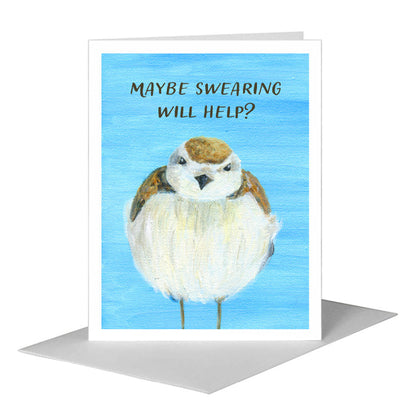 Round Fluff, Greeting Card (#8328N), A2 Card Front, www.printedcanvas.com