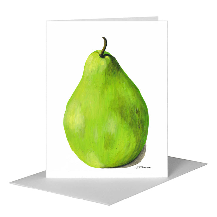 Tasty Pear, Greeting Card (#8331A) A2 Card Front, www.printedcanvas.com