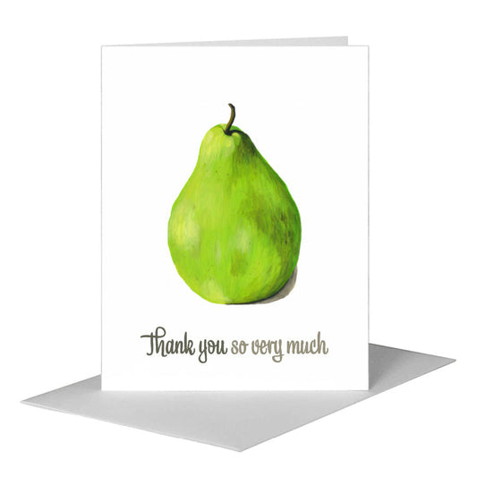 Tasty Pear, Greeting Card (#8331B) A2 Card Front, www.printedcanvas.com