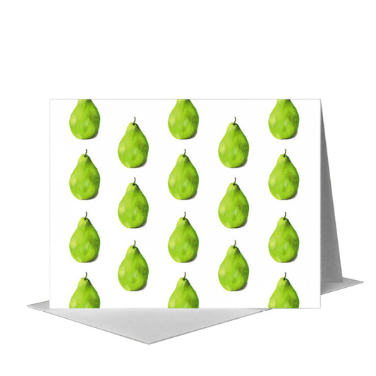Tasty Pear, Greeting Card (#8331C) A2 Card Front, www.printedcanvas.com