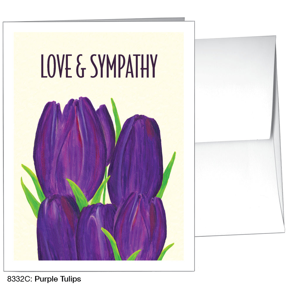 Purple Tulips, Greeting Card (8332C), A2, printedcanvas.com