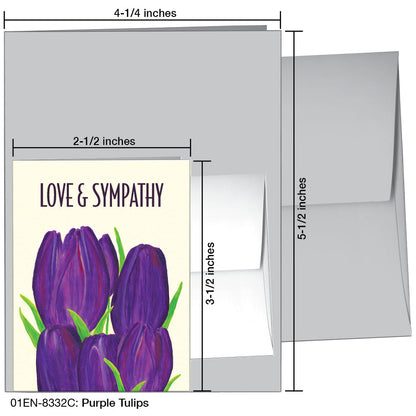 Purple Tulips, Greeting Card (8332C), Enclosure, printedcanvas.com