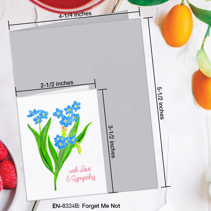 Forget Me Not, Greeting Card (8334B), Enclosure, www.printedcanvas.com