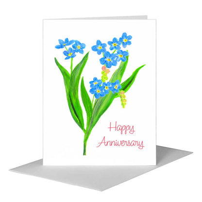Forget Me Not, Greeting Card (#8334C) A2 Card Front, www.printedcanvas.com
