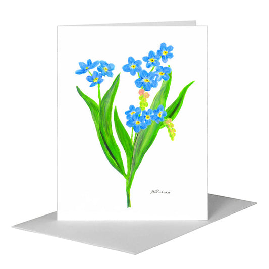 Forget Me Not, Greeting Card (#8334F) A2 Card Front, www.printedcanvas.com