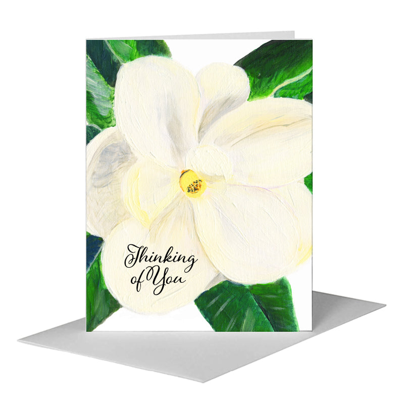 Magnolia, Greeting Card (#8336B) A2 Card Front, www.printedcanvas.com