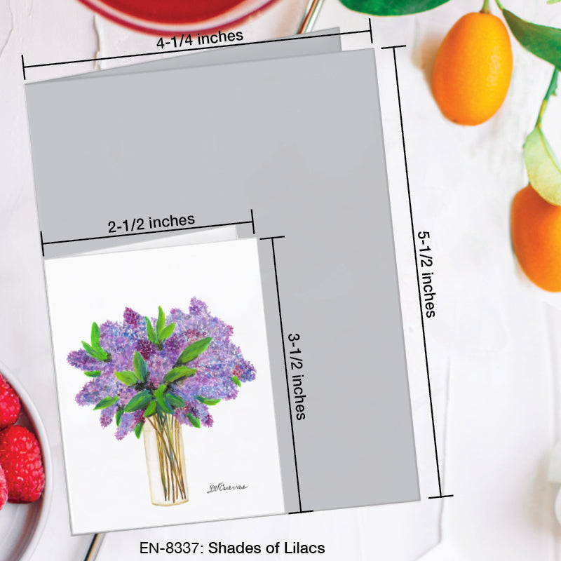 Shades of Lilacs, Greeting Card (8337C), Enclosure Card, www.printedcanvas.com