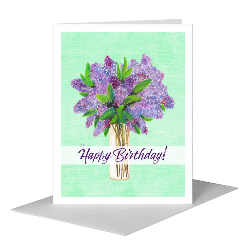 Shades of Lilacs, Greeting Card (#8337A), A2 Card Front, www.printedcanvas.com