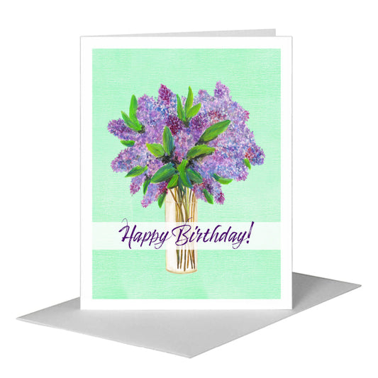 Shades of Lilacs, Greeting Card (#8337A) A2 Card Front, www.printedcanvas.com