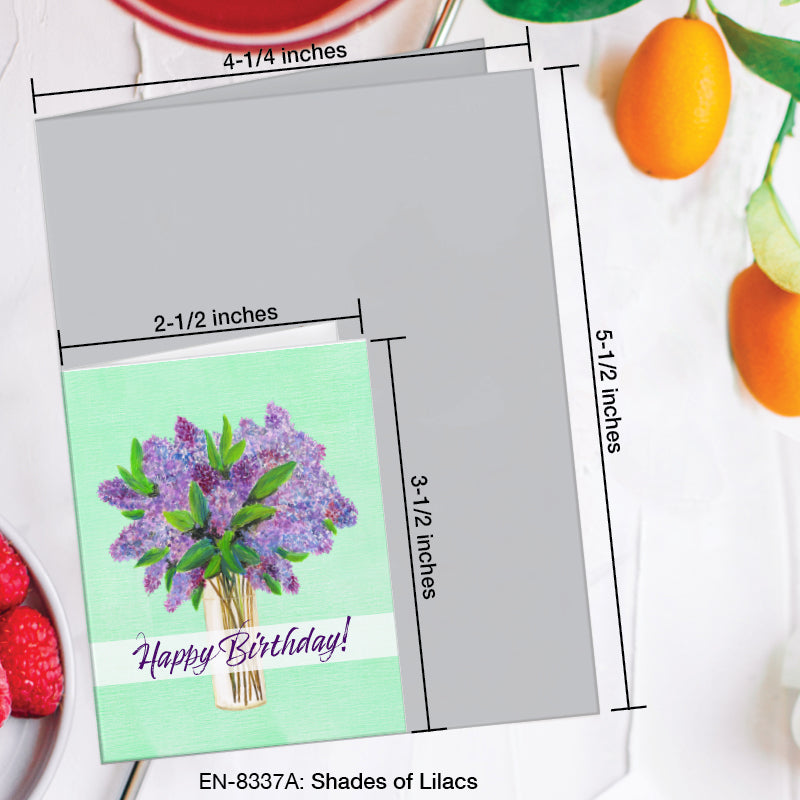 Shades of Lilacs, Greeting Card (8337A), Enclosure, www.printedcanvas.com