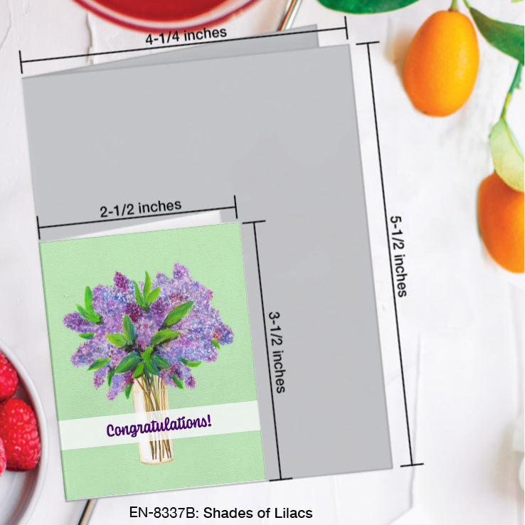 Shades of Lilacs, Greeting Card (8337B), Enclosure, www.printedcanvas.com