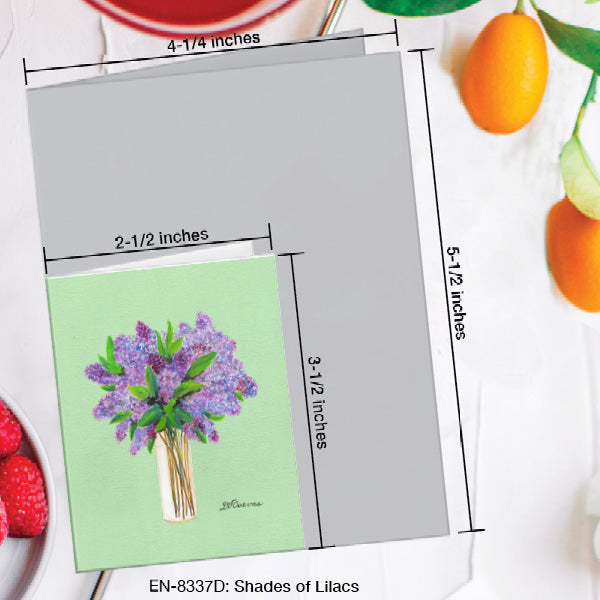 Shades of Lilacs, Greeting Card (8337D), Enclosure Card, www.printedcanvas.com