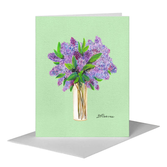 Shades of Lilacs, Greeting Card (#8337D) A2 Card Front, www.printedcanvas.com