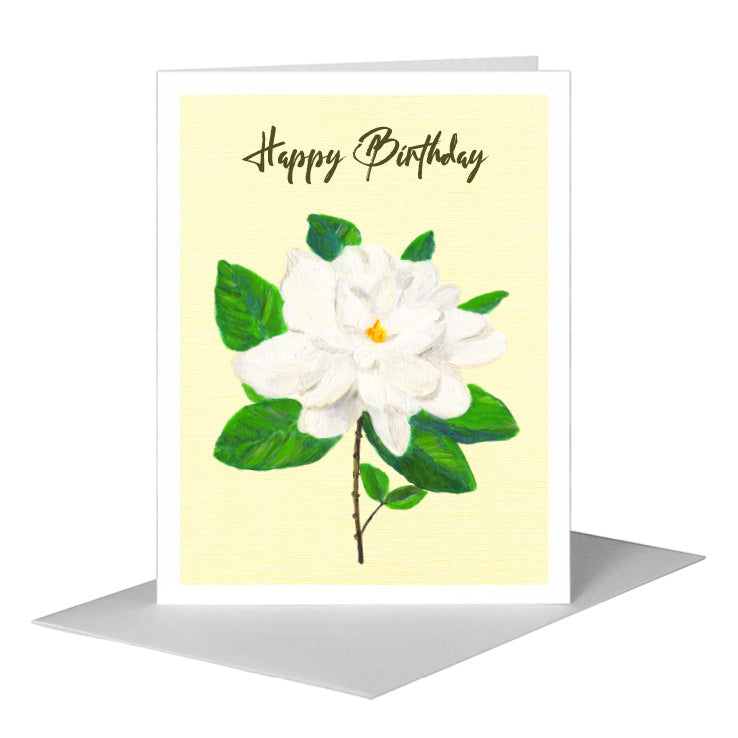 Gardenia, Greeting Card (#8339G), A2 Card Front, www.printedcanvas.com