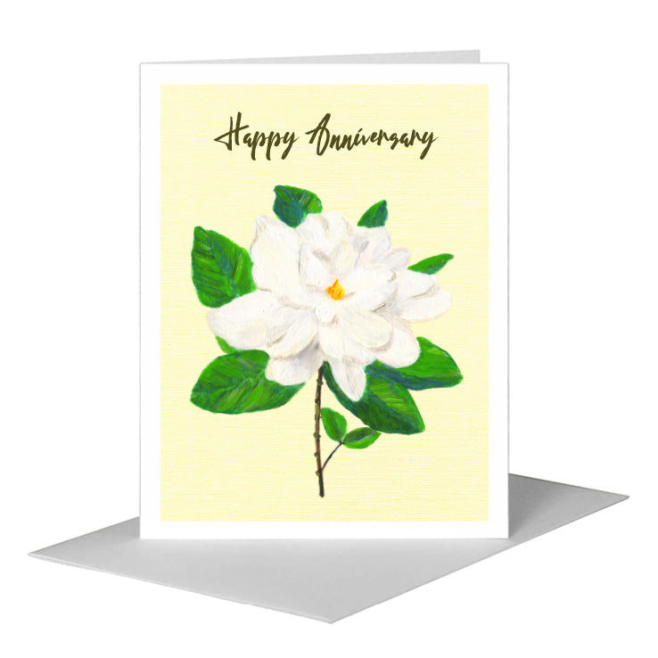 Gardenia, Greeting Card (#8339H) A2 Card Front, www.printedcanvas.com