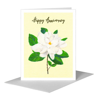 Gardenia, Greeting Card (#8339H) A2 Card Front, www.printedcanvas.com
