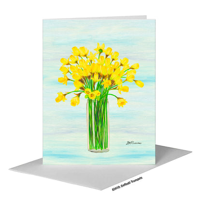 Daffodil Trumpets, Greeting Card (#8341D), A2 Card Front, www.printedcanvas.com