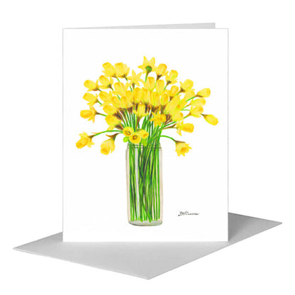 Daffodil Trumpets, Greeting Card (#8341A) A2 Card Front, www.printedcanvas.com