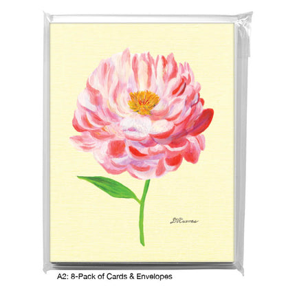 Garden Peony, Greeting Card (#8342C), 8-Pack, www.printedcanvas.com