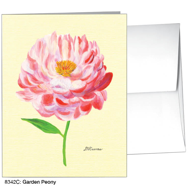 Garden Peony, Greeting Card (#8342C), A2 Card, www.printedcanvas.com