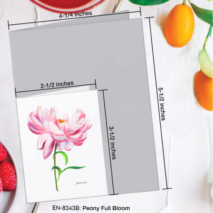 Peony Full Bloom, Greeting Card (8343B), Enclosure Card, www.printedcanvas.com