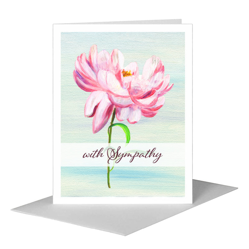 Peony Full Bloom, Greeting Card (#8343C), A2 Card Front, www.printedcanvas.com