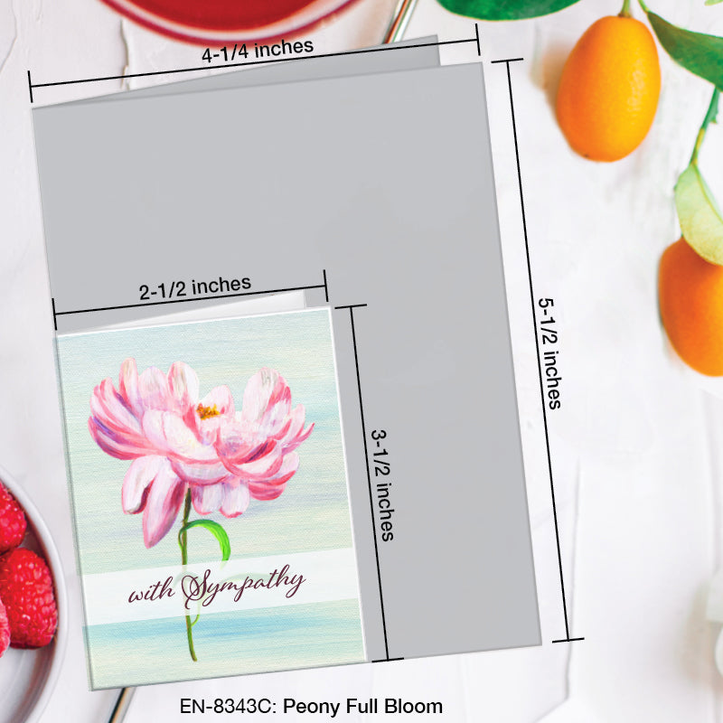 Peony Full Bloom, Greeting Card (8343C), Enclosure, www.printedcanvas.com
