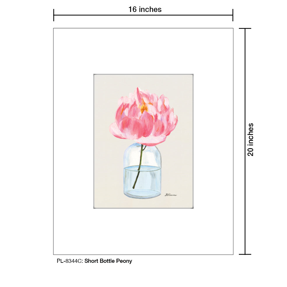 Short Bottle Peony, Print (#8344C)