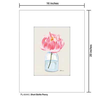 Short Bottle Peony, Print (#8344C)