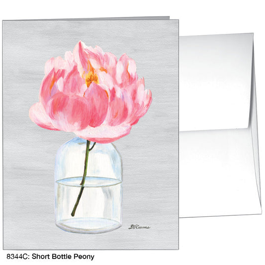 Short Bottle Peony, Greeting Card (8344C), A2 Card Front, www.printedcanvas.com