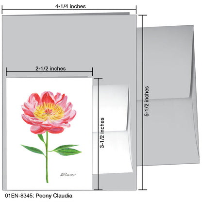 Peony Claudia, Greeting Card (8345), Enclosure, printedcanvas.com