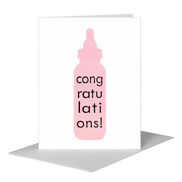 Bottle For Baby, Greeting Card (#8346E), A2 Card Front, www.printedcanvas.com