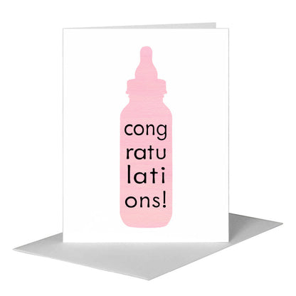 Bottle For Baby, Greeting Card (#8346E), A2 Card Front, www.printedcanvas.com
