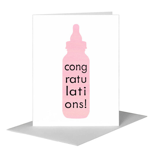 Bottle For Baby, Greeting Card (#8346E) A2 Card Front, www.printedcanvas.com