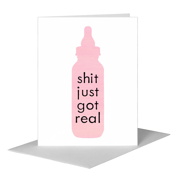Bottle For Baby, Greeting Card (#8346F), A2 Card Front, www.printedcanvas.com