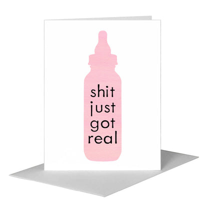 Bottle For Baby, Greeting Card (#8346F), A2 Card Front, www.printedcanvas.com