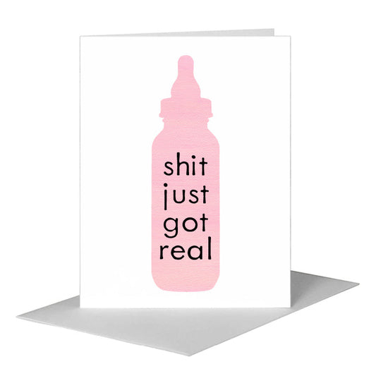 Bottle For Baby, Greeting Card (#8346F) A2 Card Front, www.printedcanvas.com