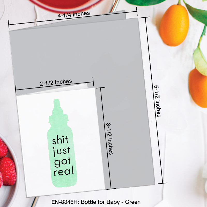 Bottle For Baby, Greeting Card (8346H), Enclosure, www.printedcanvas.com