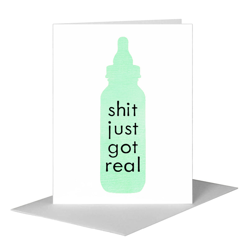 Bottle For Baby, Greeting Card (#8346H) A2 Card Front, www.printedcanvas.com