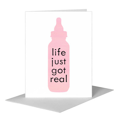 Bottle For Baby, Greeting Card (#8346Q), A2 Card Front, www.printedcanvas.com