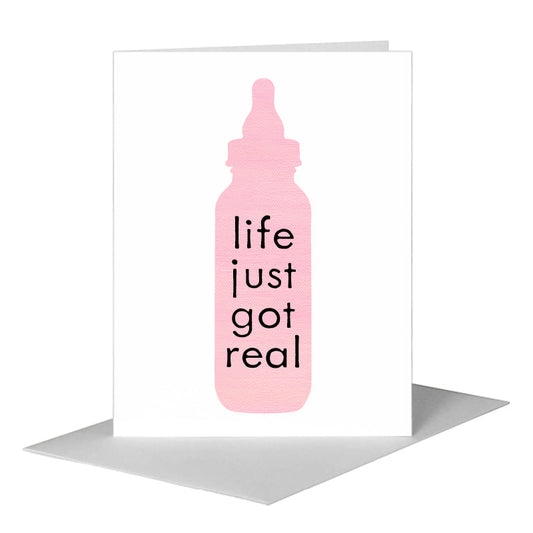 Bottle For Baby, Greeting Card (#8346Q) A2 Card Front, www.printedcanvas.com
