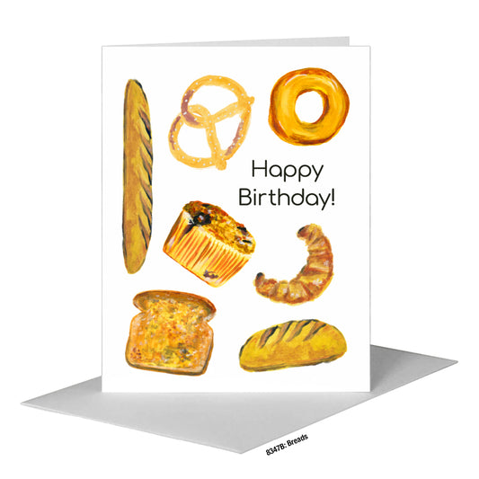 Breads, Greeting Card (#8347B), A2 Card Front, www.printedcanvas.com