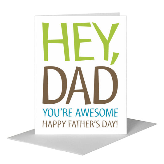Hey Dad, Greeting Card (#8349A) A2 Card Front, www.printedcanvas.com