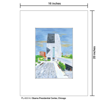 Obama Presidential Center, Chicago, Print (#8351A)