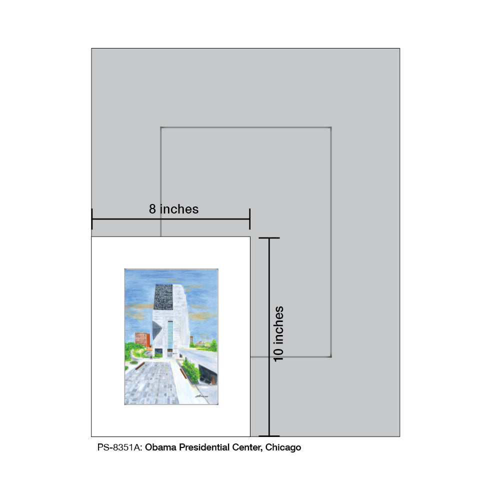 Obama Presidential Center, Chicago, Print (#8351A)