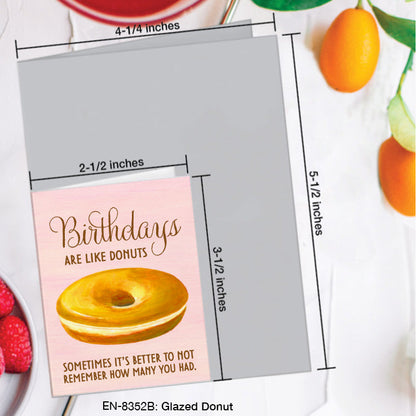 Glazed Donut, Greeting Card (8352B), Enclosure, www.printedcanvas.com