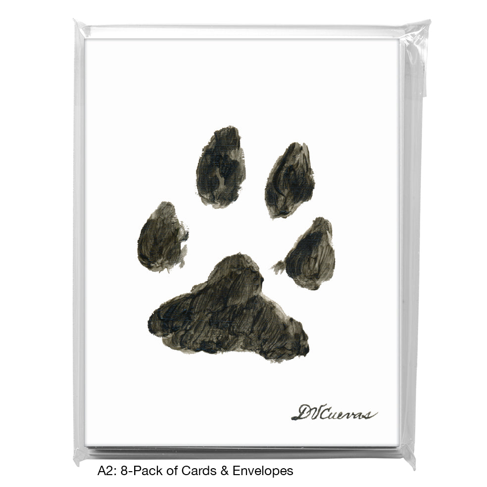 Dog Paw, Greeting Card (8355), A2 8-Pack, printedcanvas.com