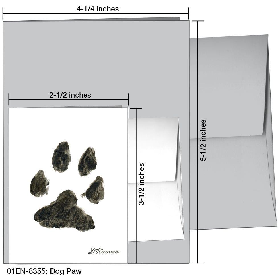Dog Paw, Greeting Card (8355), Enclosure, printedcanvas.com